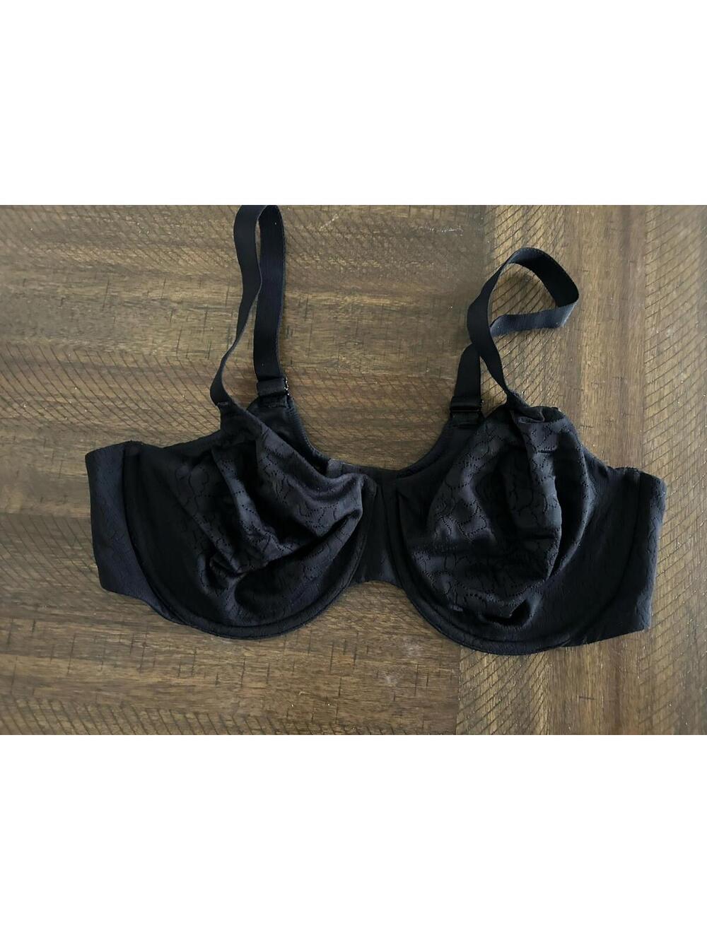Wacoal 855345 Inside Job Underwire Bra Black Sz 40D